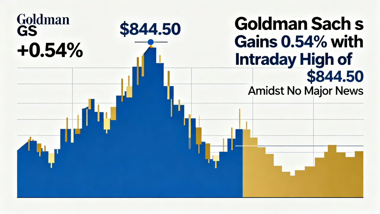 Goldman Sachs Gains 0.54% with Intraday High of $844.50 Amidst No Major News