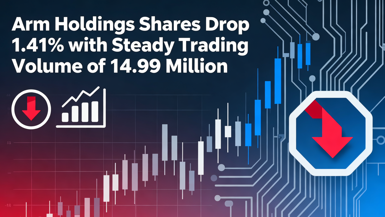 Arm Holdings Shares Drop 1.41% with Steady Trading Volume of 14.99 Million