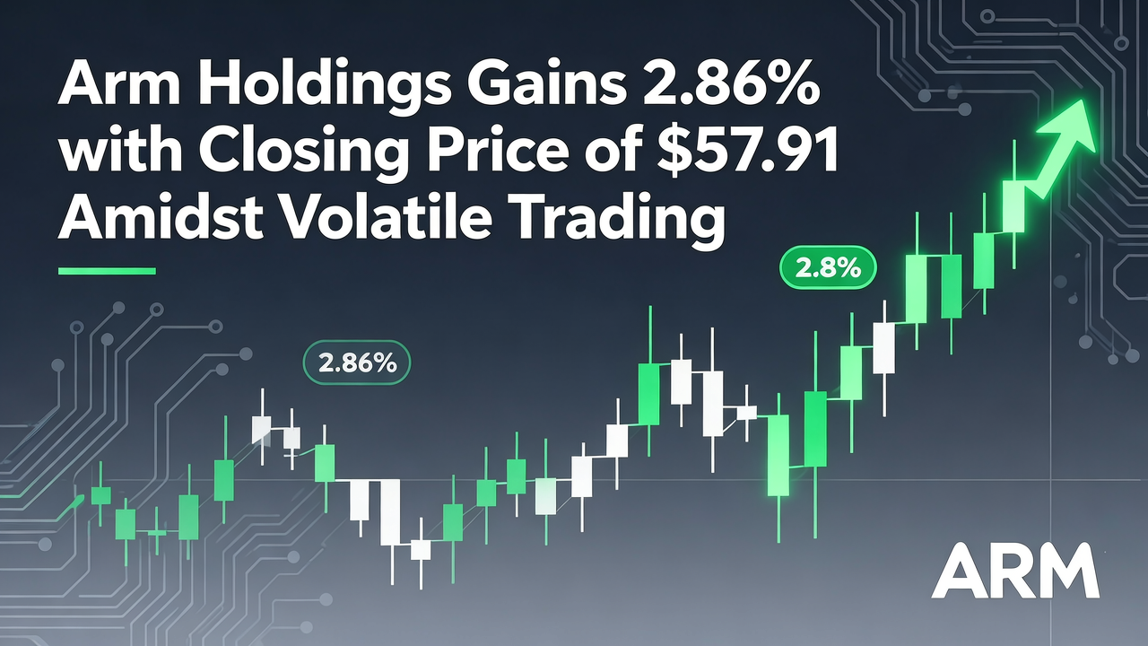 Arm Holdings Gains 2.86% with Closing Price of $57.91 Amidst Volatile Trading