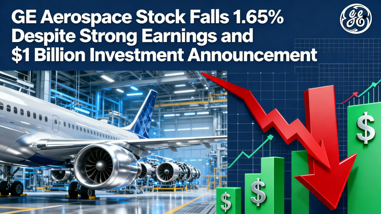 GE Aerospace Stock Falls 1.65% Despite Strong Earnings and $1 Billion Investment Announcement