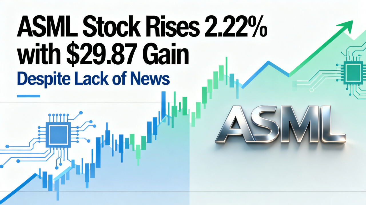 ASML Stock Rises 2.22% with $29.87 Gain Despite Lack of News