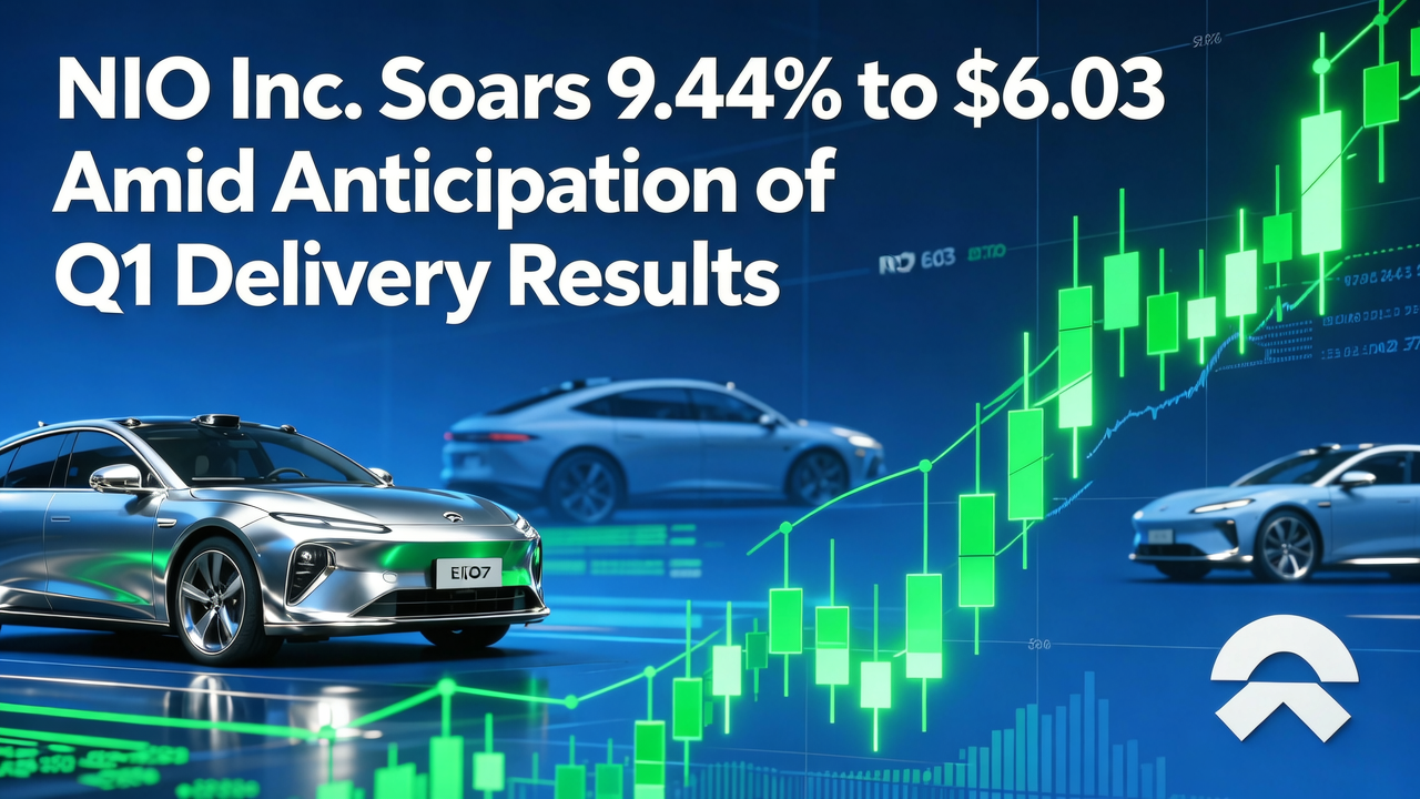 NIO Inc. Soars 9.44% to $6.03 Amid Anticipation of Q1 Delivery Results