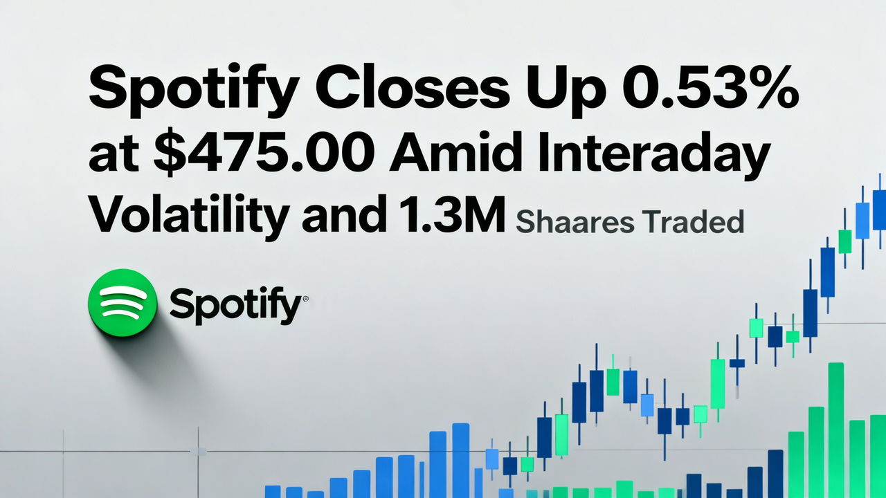 Spotify Closes Up 0.53% at $475.00 Amid Intraday Volatility and 1.3M Shares Traded