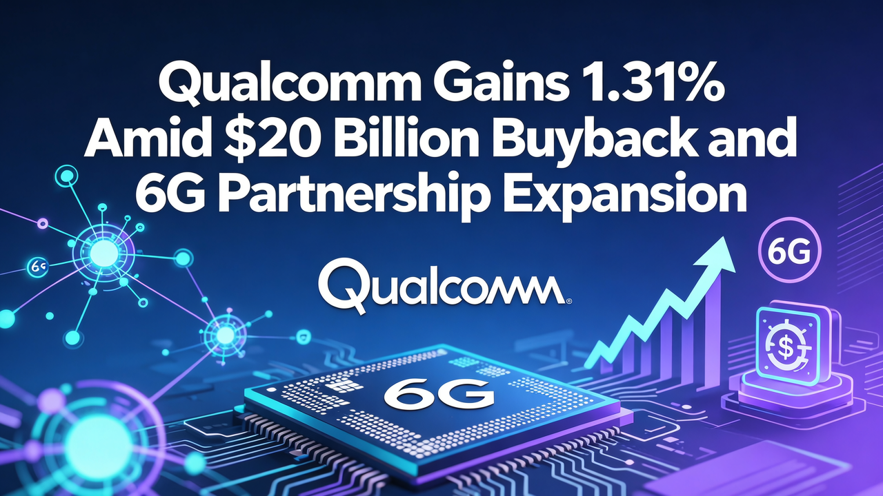 Qualcomm Gains 1.31% Amid $20 Billion Buyback and 6G Partnership Expansion