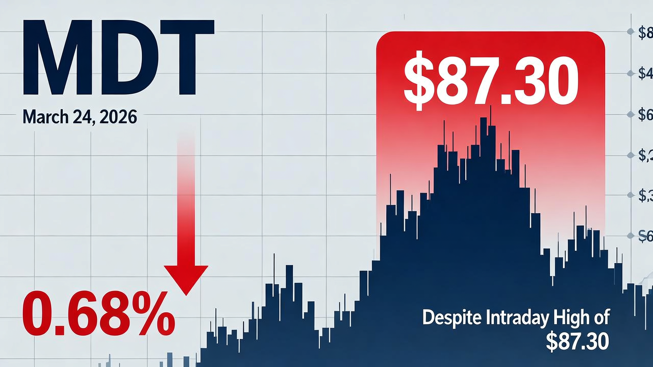 MDT Stock Dips 0.68% on March 24, 2026, Despite Intraday High of $87.30