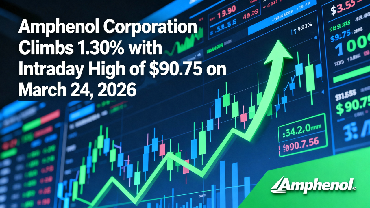 Amphenol Corporation Climbs 1.30% with Intraday High of $90.75 on March 24, 2026