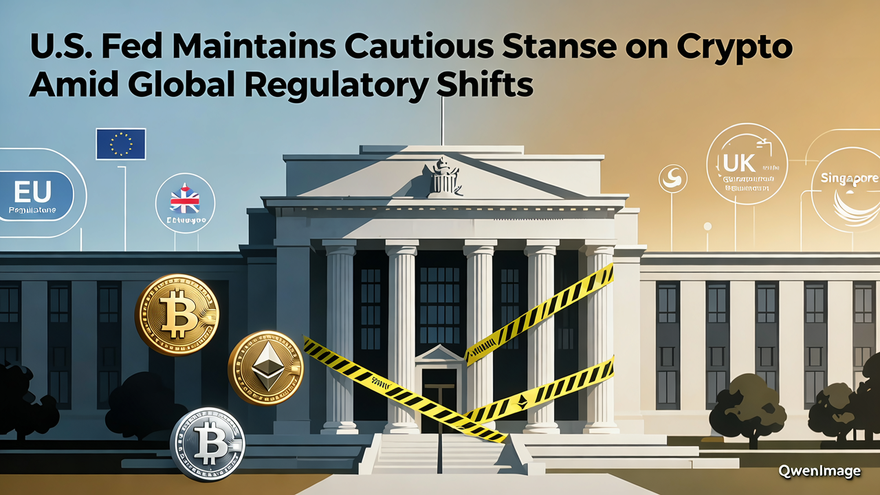 U.S. Fed Maintains Cautious Stance on Crypto Amid Global Regulatory Shifts