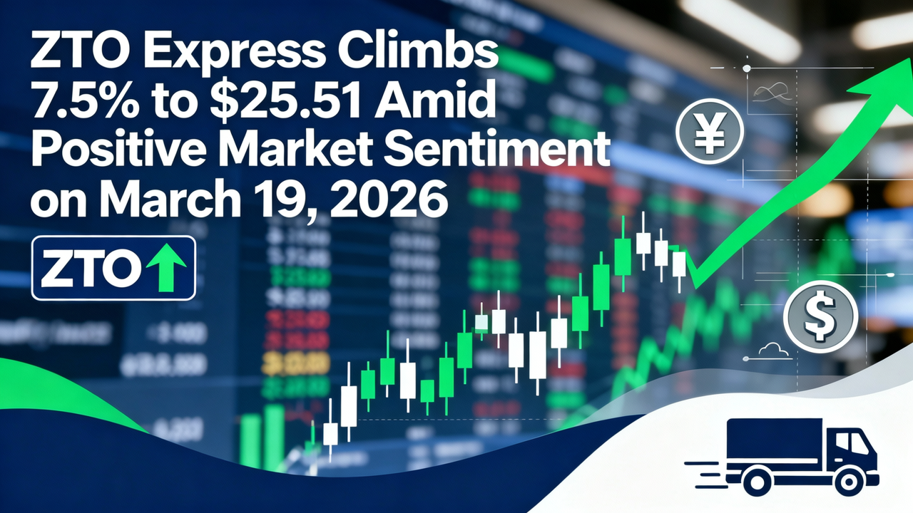 ZTO Express Climbs 7.5% to $25.51 Amid Positive Market Sentiment on March 19, 2026