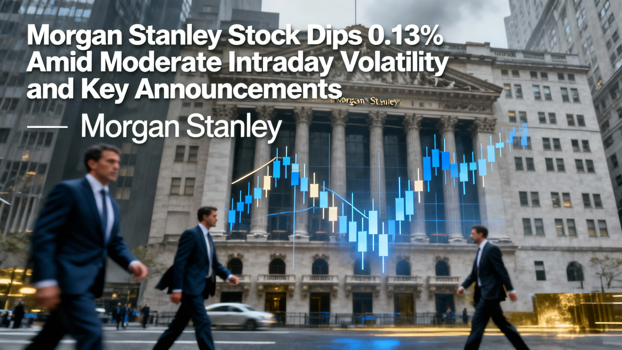 Morgan Stanley Stock Dips 0.13% Amid Moderate Intraday Volatility and Key Announcements