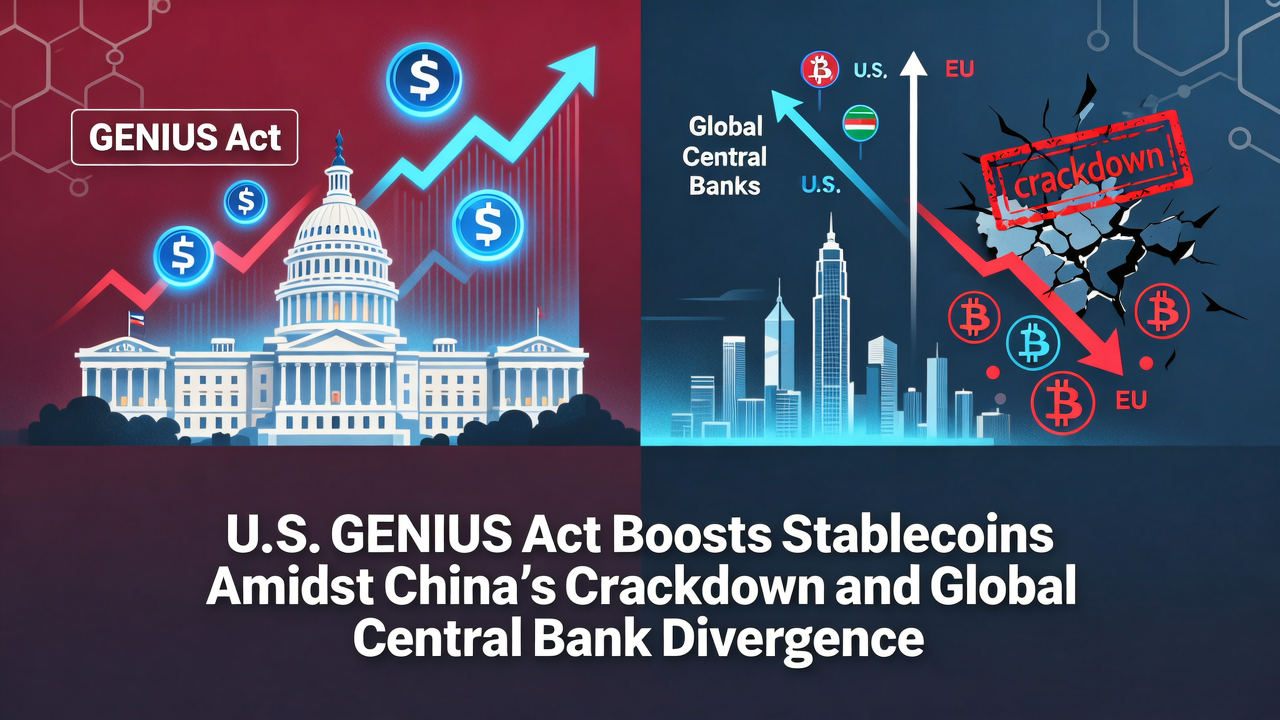 U.S. GENIUS Act Boosts Stablecoins Amidst China's Crackdown and Global Central Bank Divergence