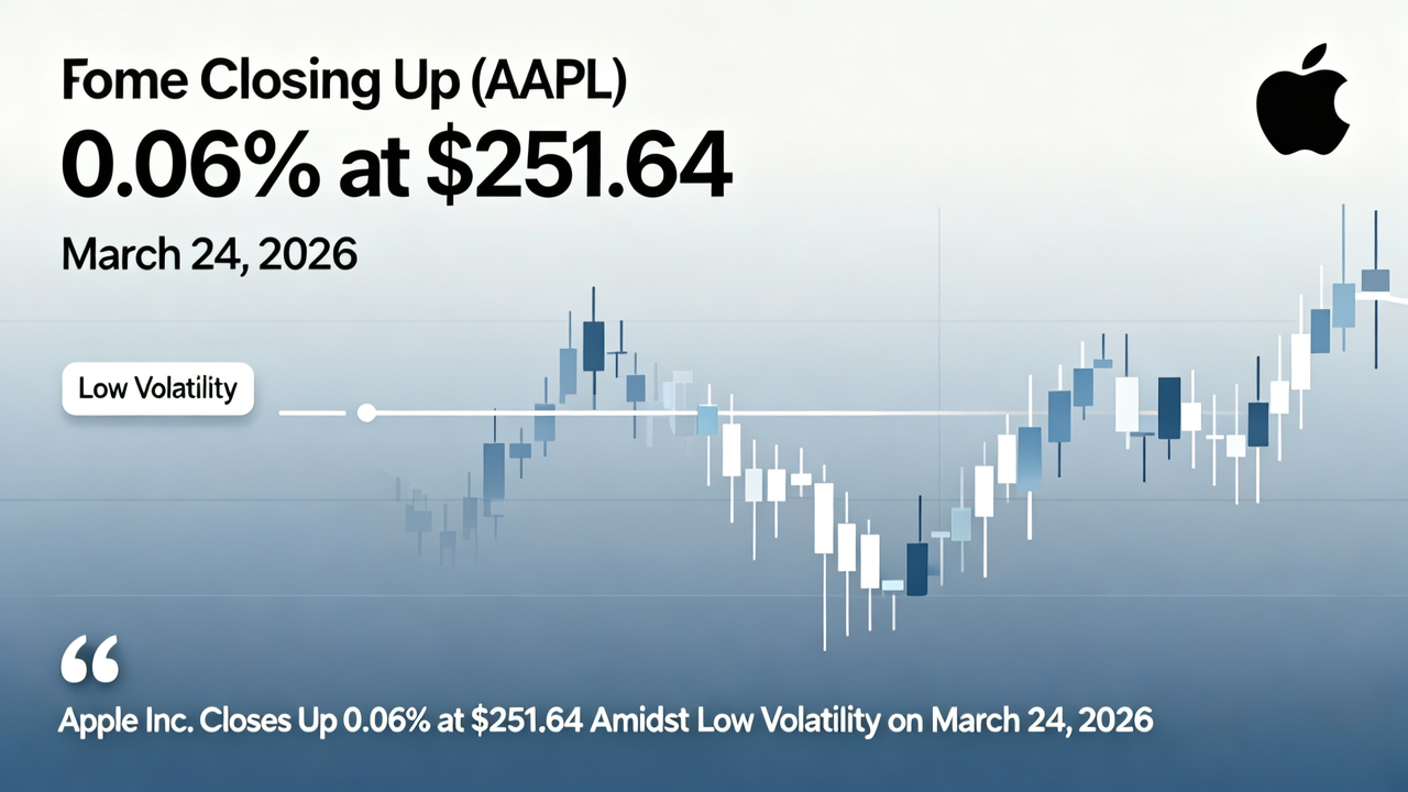 Apple Inc. Closes Up 0.06% at $251.64 Amidst Low Volatility on March 24, 2026