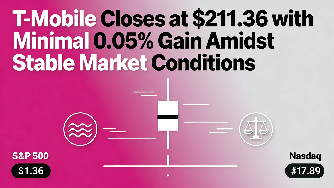 T-Mobile Closes at $211.36 with Minimal 0.05% Gain Amidst Stable Market Conditions