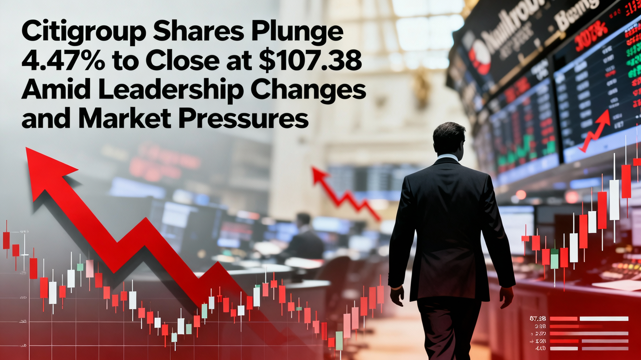 Citigroup Shares Plunge 4.47% to Close at $107.38 Amid Leadership Changes and Market Pressures