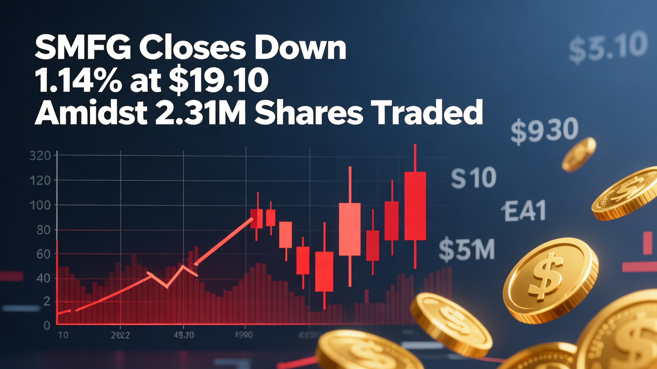 SMFG Closes Down 1.14% at $19.10 Amidst 2.31M Shares Traded