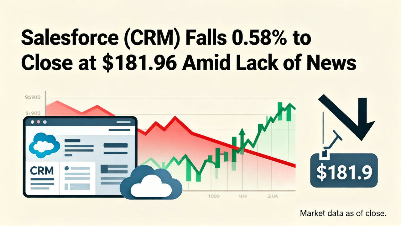 Salesforce (CRM) Falls 0.58% to Close at $181.96 Amid Lack of News