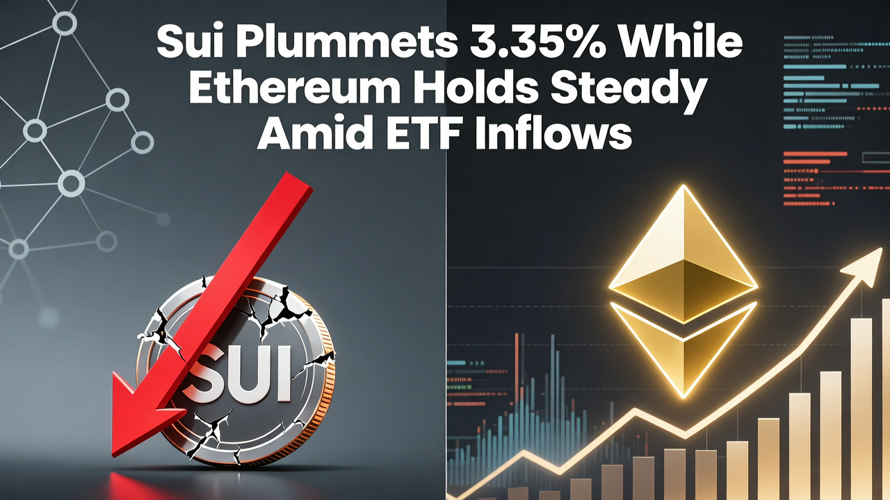 Sui Plummets 3.35% While Ethereum Holds Steady Amid ETF Inflows