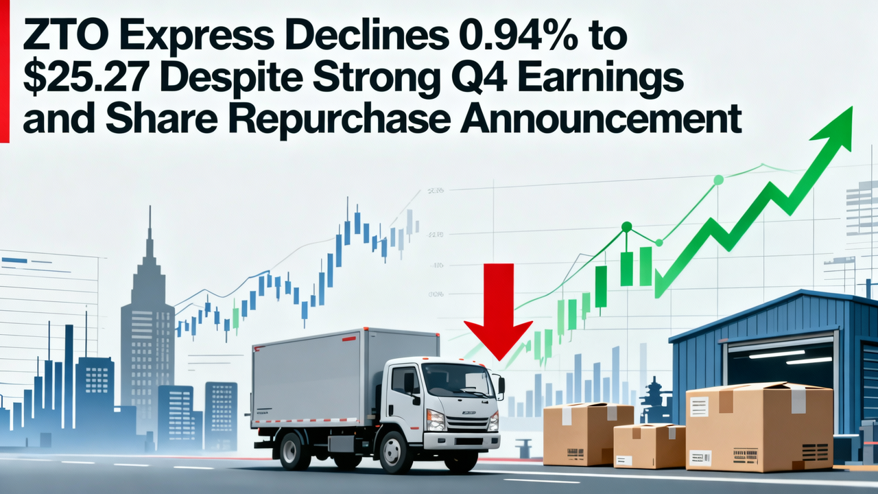 ZTO Express Declines 0.94% to $25.27 Despite Strong Q4 Earnings and Share Repurchase Announcement