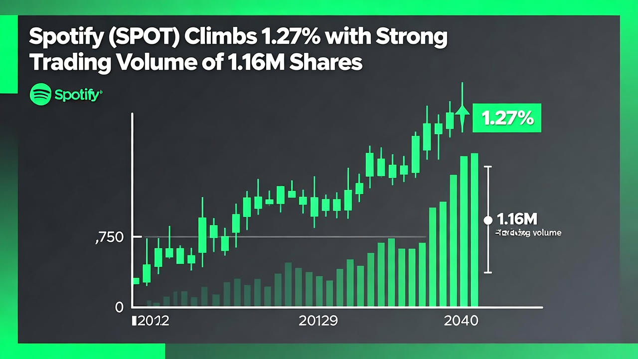 Spotify (SPOT) Climbs 1.27% with Strong Trading Volume of 1.16M Shares