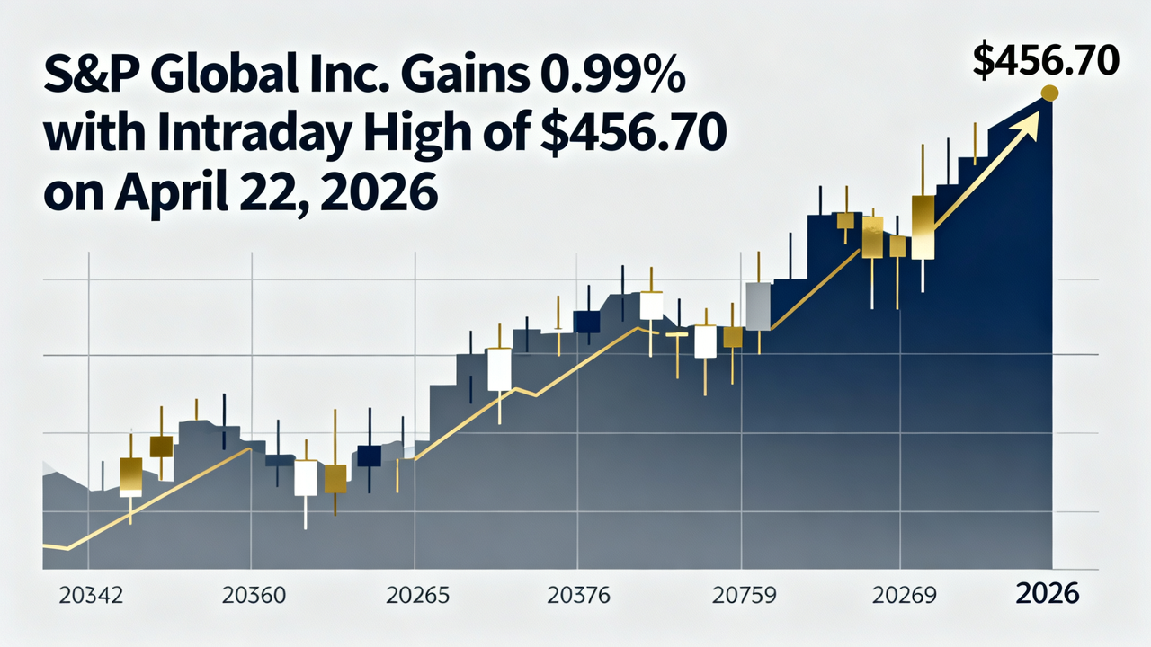 S&P Global Inc. Gains 0.99% with Intraday High of $456.70 on April 22, 2026