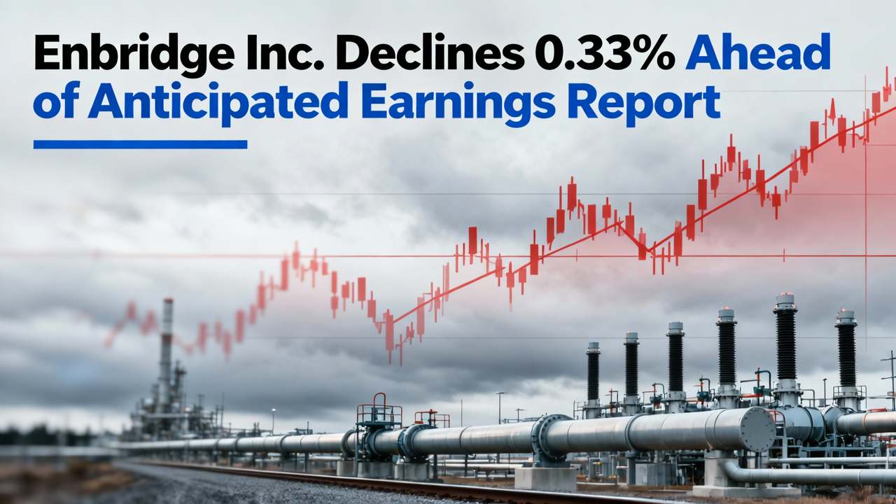 Enbridge Inc. Declines 0.33% Ahead of Anticipated Earnings Report