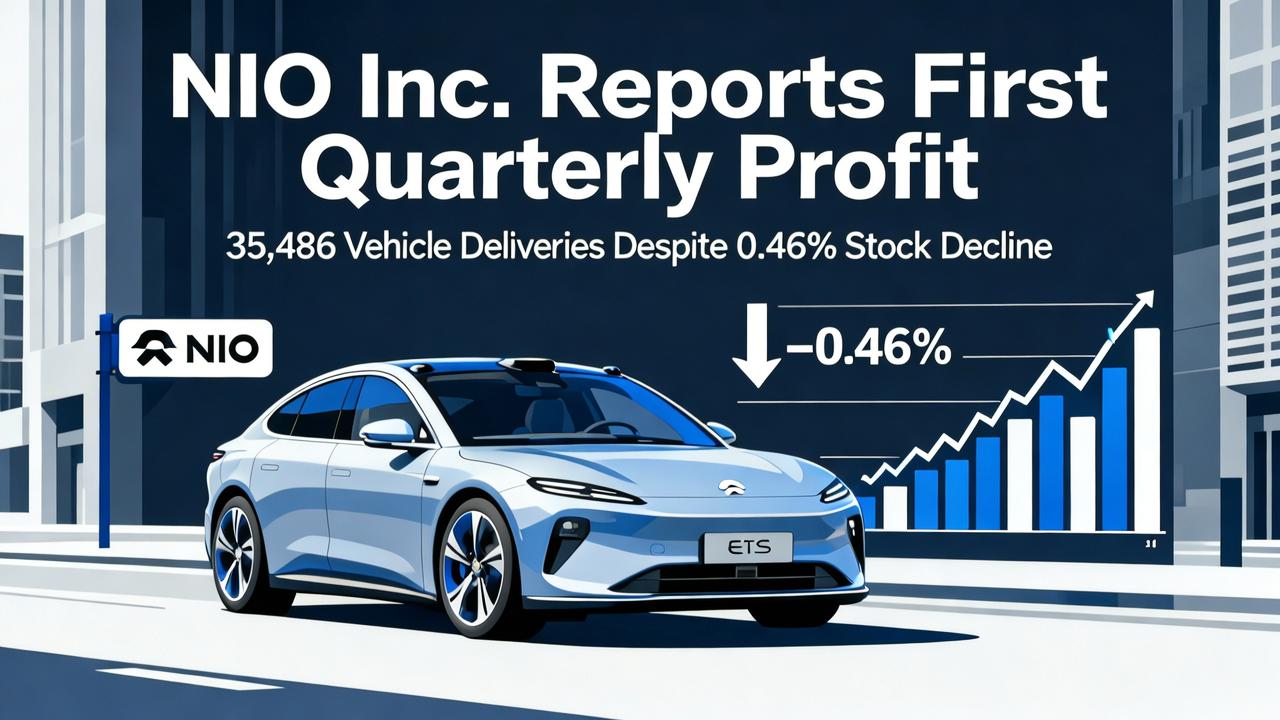NIO Inc. Reports First Quarterly Profit with 35,486 Vehicle Deliveries Despite 0.46% Stock Decline