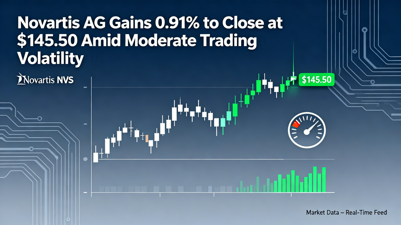 Novartis AG Gains 0.91% to Close at $145.50 Amid Moderate Trading Volatility