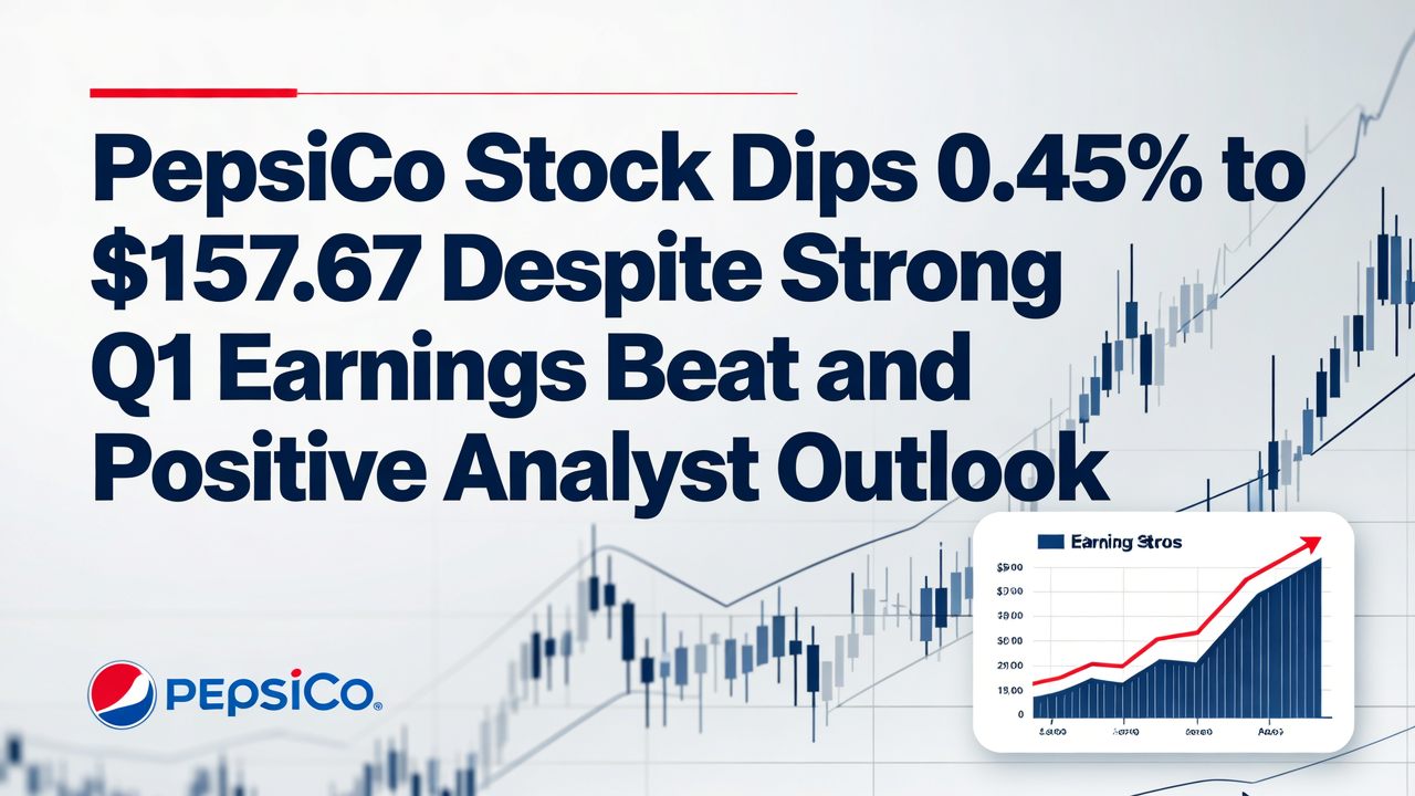 PepsiCo Stock Dips 0.45% to $157.67 Despite Strong Q1 Earnings Beat and Positive Analyst Outlook