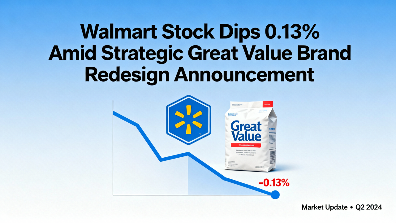 Walmart Stock Dips 0.13% Amid Strategic Great Value Brand Redesign Announcement