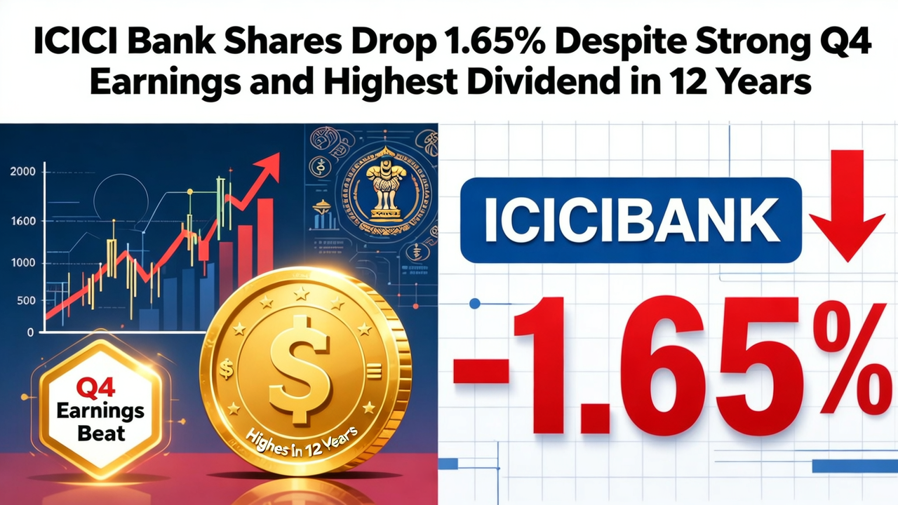 ICICI Bank Shares Drop 1.65% Despite Strong Q4 Earnings and Highest Dividend in 12 Years