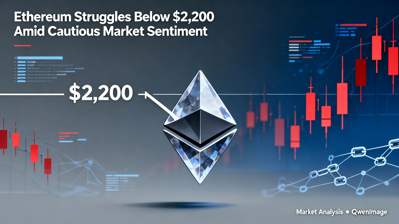 Ethereum Struggles Below $2,200 Amid Cautious Market Sentiment