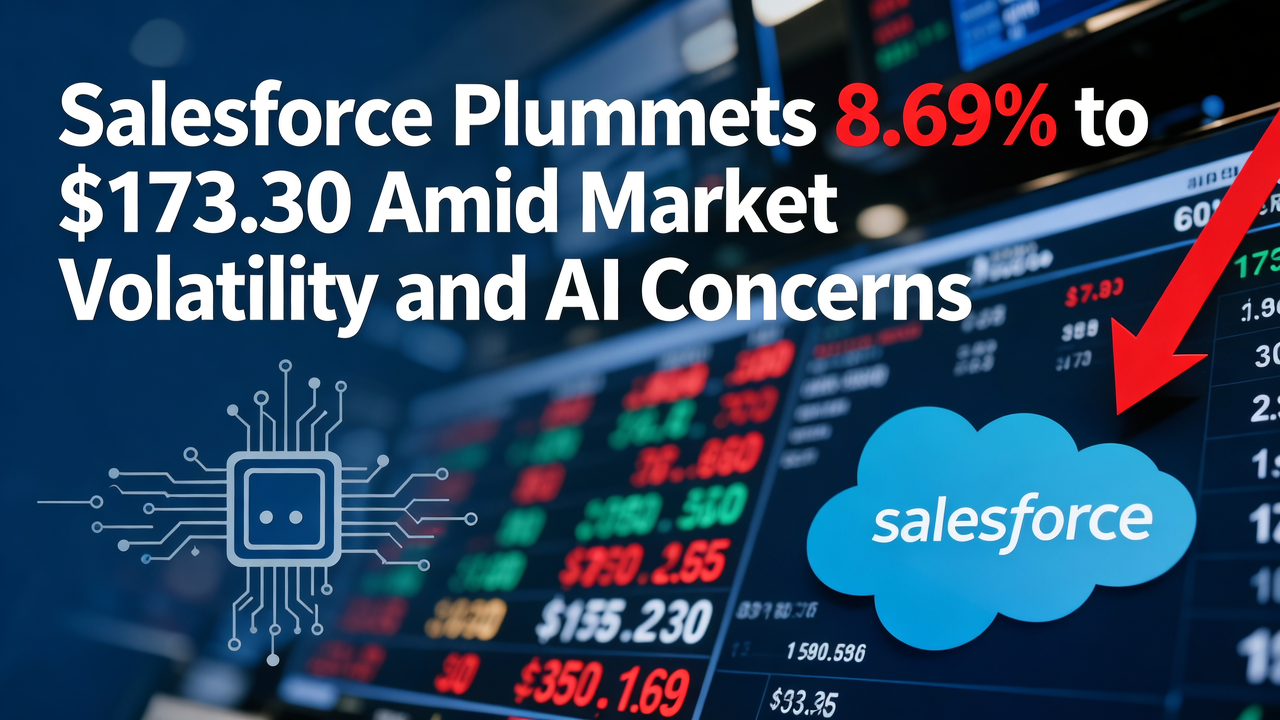 Salesforce Plummets 8.69% to $173.30 Amid Market Volatility and AI Concerns