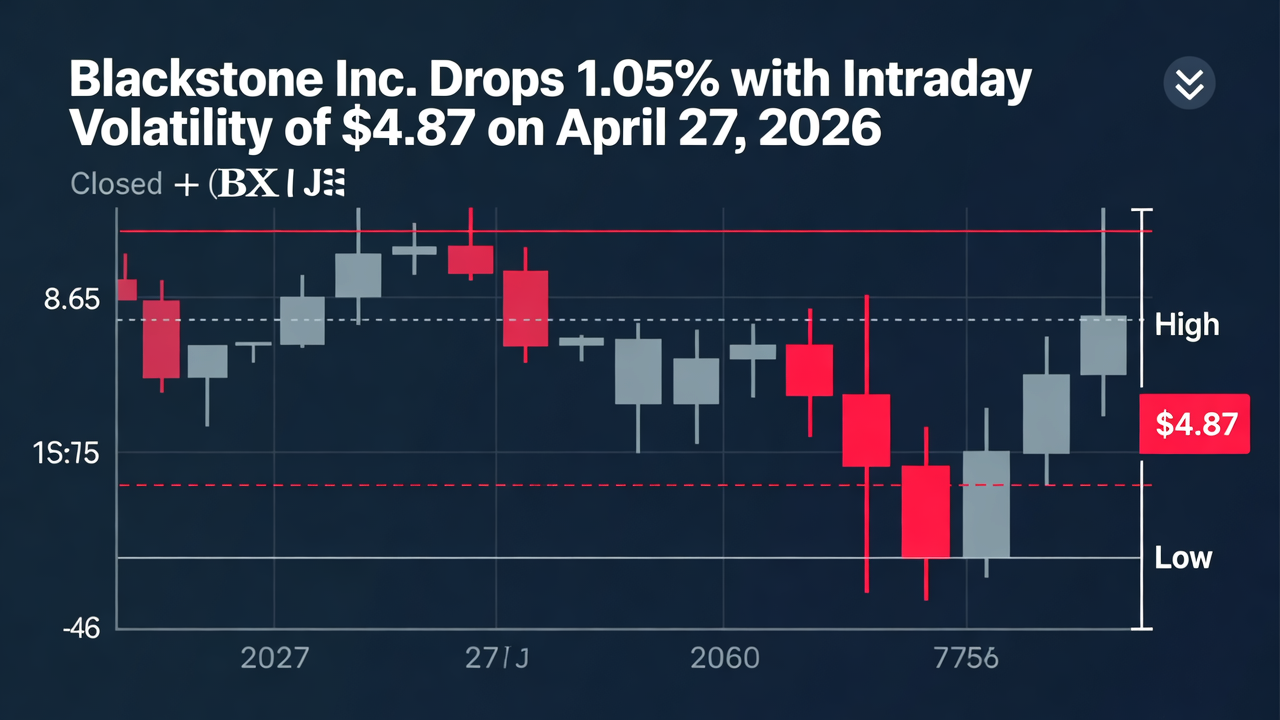 Blackstone Inc. Drops 1.05% with Intraday Volatility of $4.87 on April 27, 2026