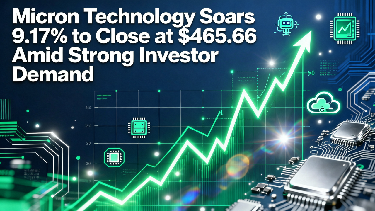 Micron Technology Soars 9.17% to Close at $465.66 Amid Strong Investor Demand