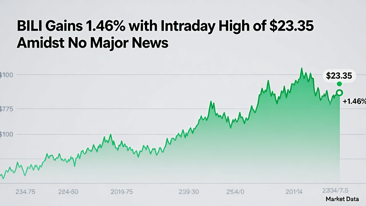 BILI Gains 1.46% with Intraday High of $23.35 Amidst No Major News