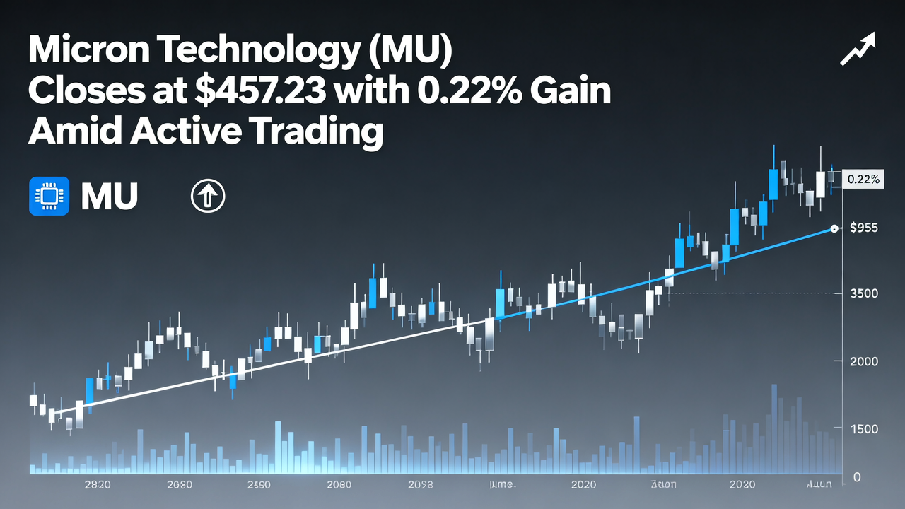 Micron Technology (MU) Closes at $457.23 with 0.22% Gain Amid Active Trading
