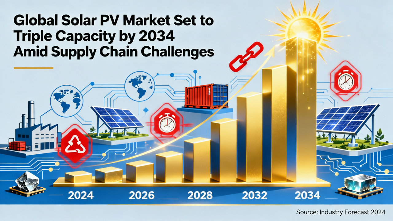 Global Solar PV Market Set to Triple Capacity by 2034 Amid Supply Chain Challenges