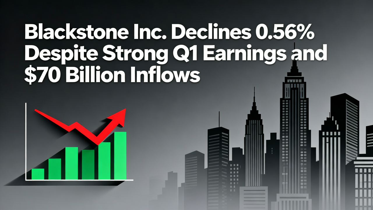 Blackstone Inc. Declines 0.56% Despite Strong Q1 Earnings and $70 Billion Inflows