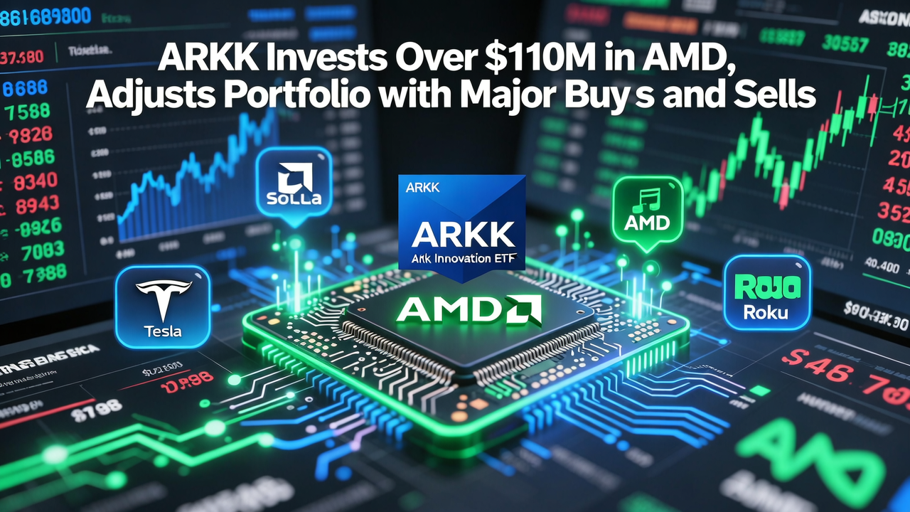 ARKK Invests Over $110M in AMD, Adjusts Portfolio with Major Buys and Sells
