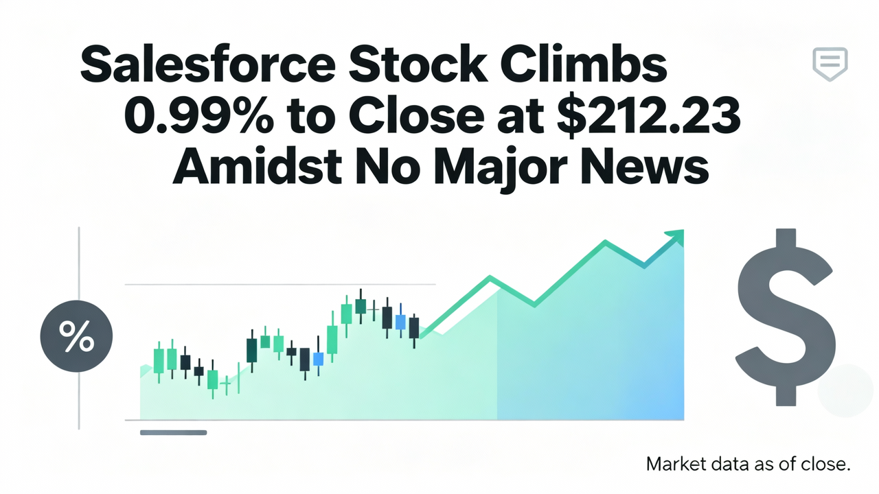 Salesforce Stock Climbs 0.99% to Close at $212.23 Amidst No Major News