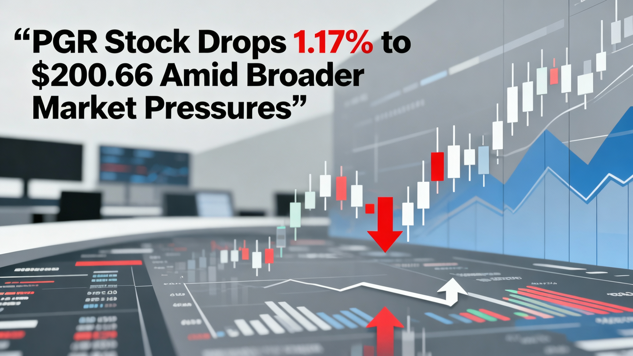 PGR Stock Drops 1.17% to $200.66 Amid Broader Market Pressures