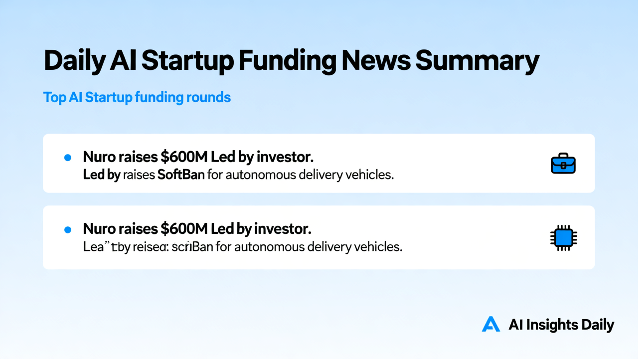 Daily AI Startup Funding News Summary