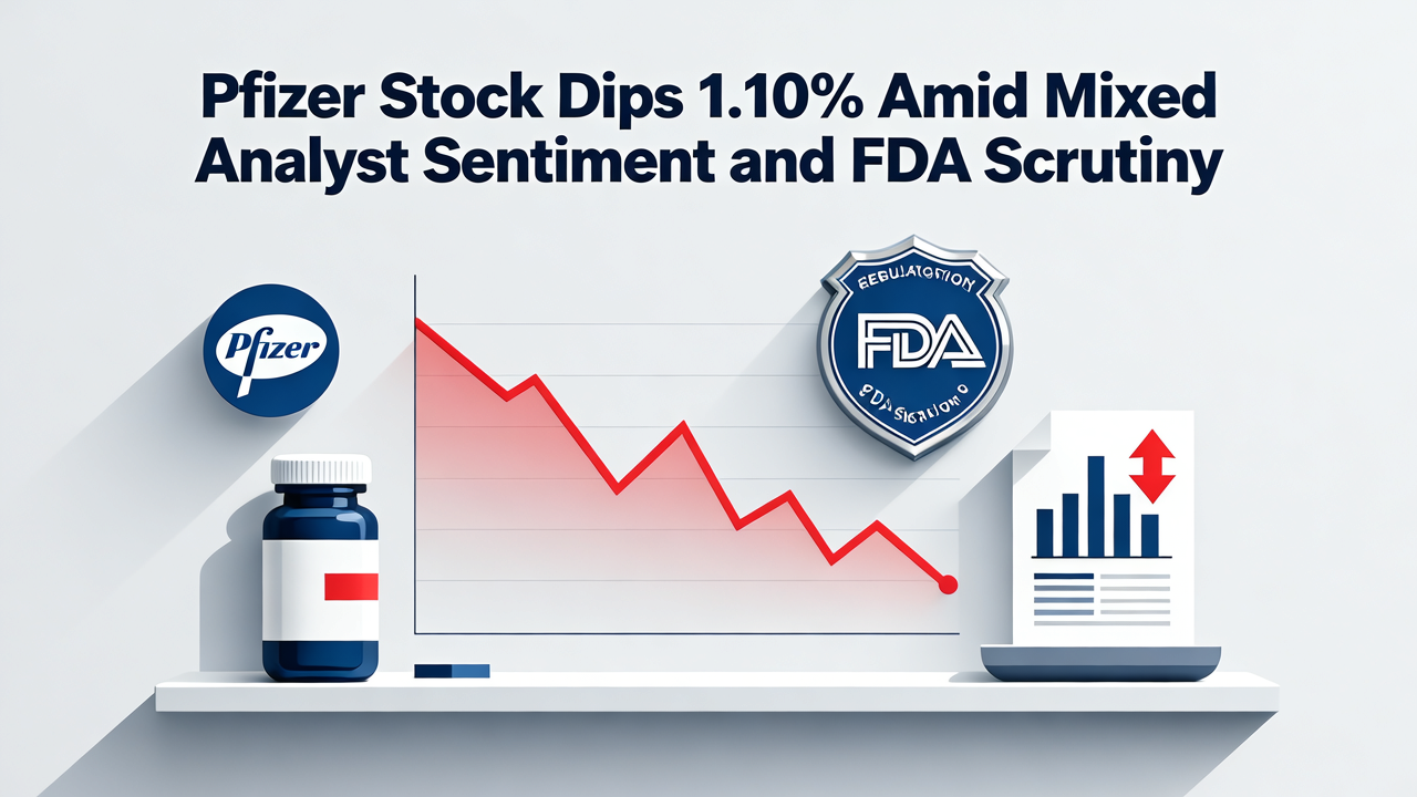 Pfizer Stock Dips 1.10% Amid Mixed Analyst Sentiment and FDA Scrutiny