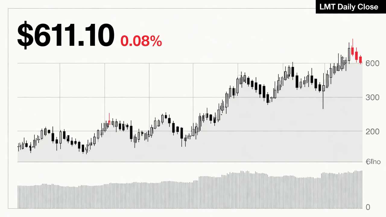 LMT Closes at $611.10 with Minor 0.08% Decline Amid Low Trading Volume
