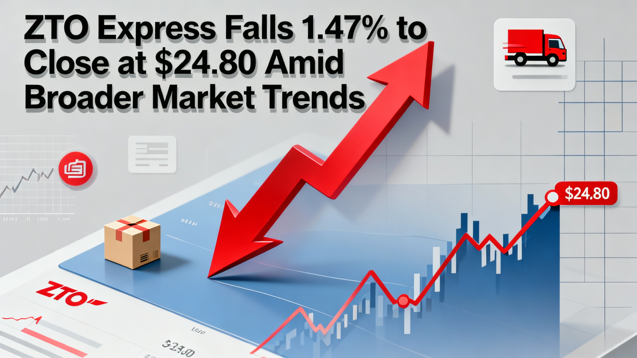 ZTO Express Falls 1.47% to Close at $24.80 Amid Broader Market Trends