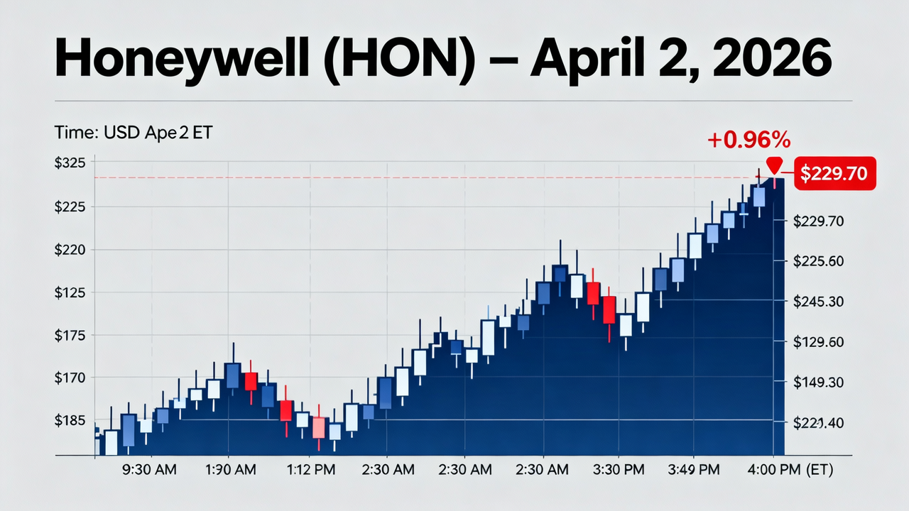 Honeywell (HON) Gains 0.96% with Intraday High of $229.70 on April 2, 2026