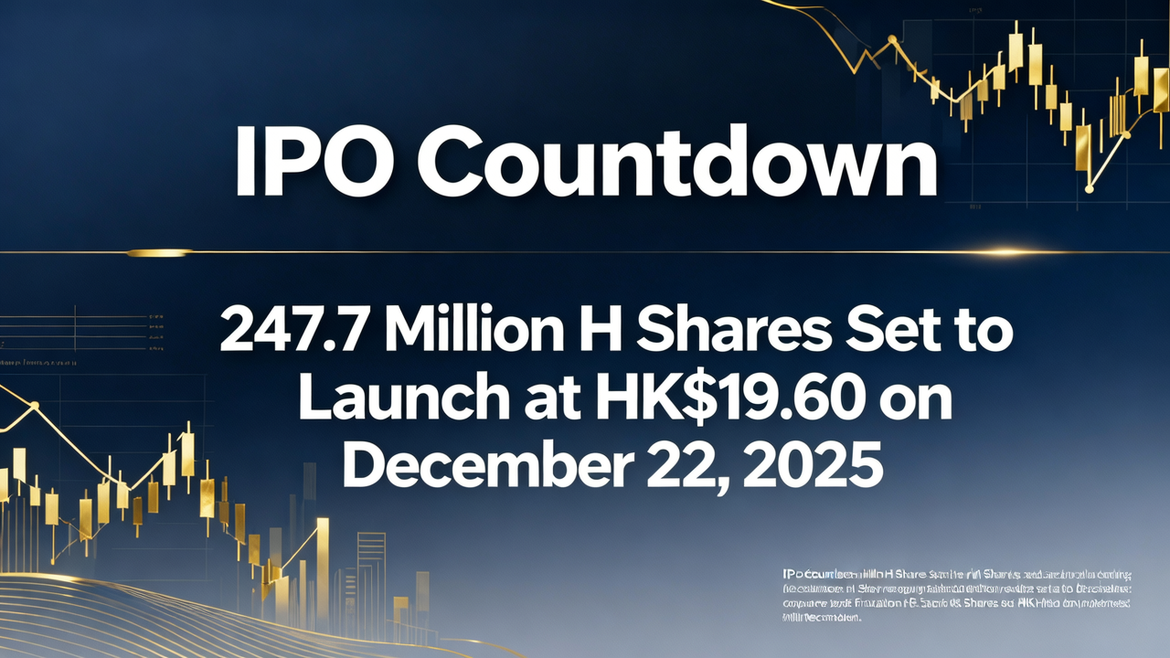 IPO Countdown: 247.7 Million H Shares Set to Launch at HK$19.60 on December 22, 2025