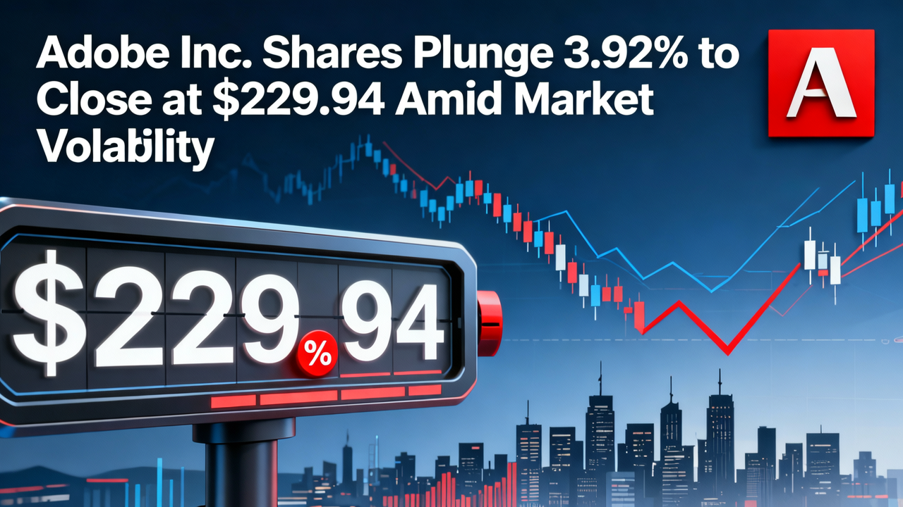 Adobe Inc. Shares Plunge 3.92% to Close at $229.94 Amid Market Volatility