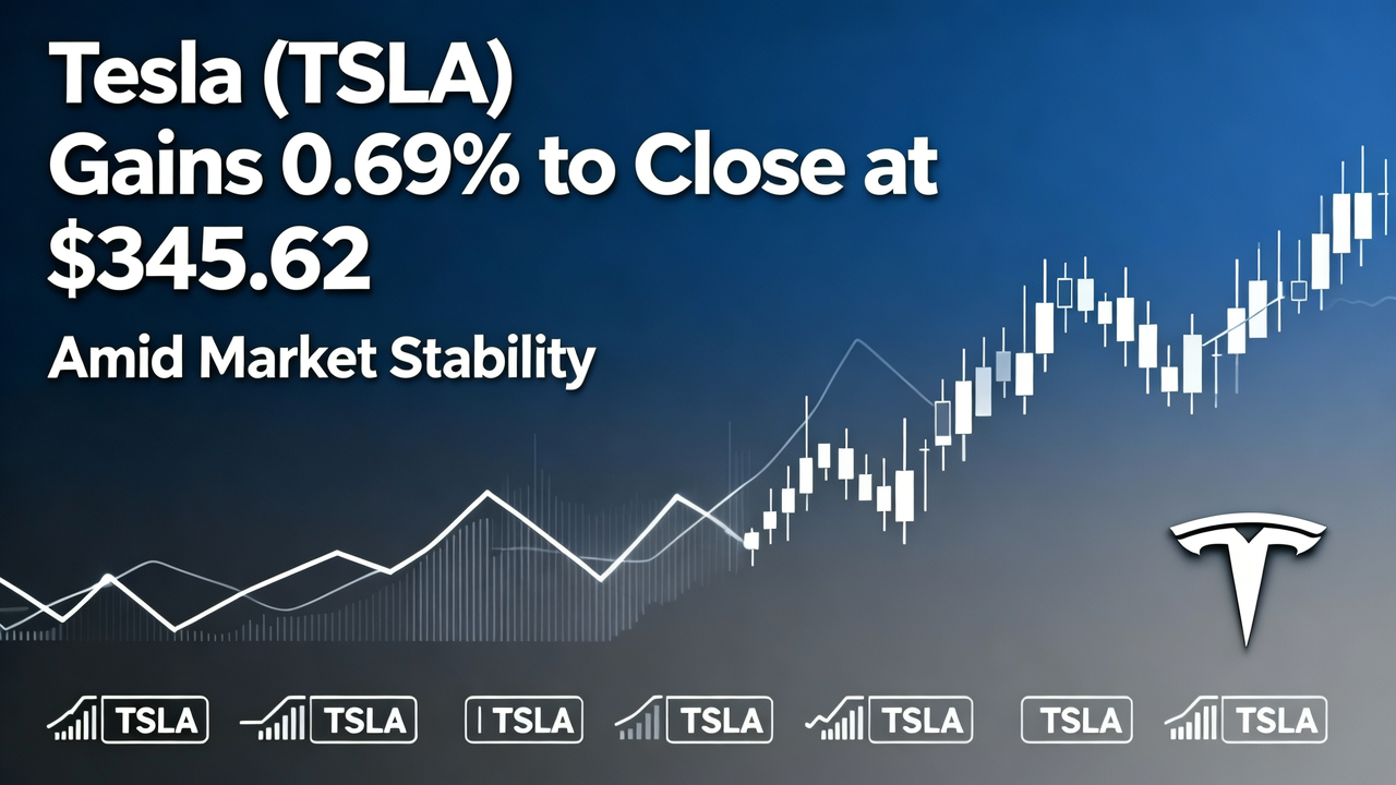 Tesla (TSLA) Gains 0.69% to Close at $345.62 Amid Market Stability