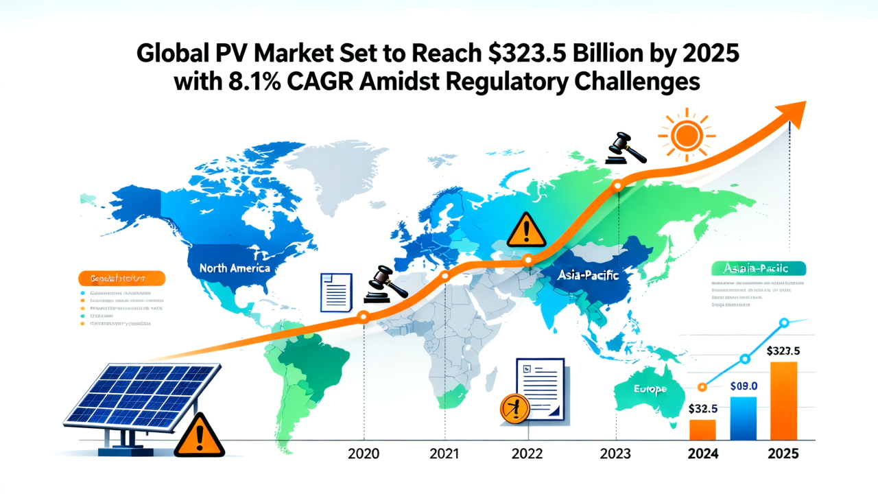 Global PV Market Set to Reach $323.5 Billion by 2025 with 8.1% CAGR Amidst Regulatory Challenges
