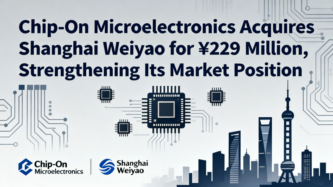 Chip-On Microelectronics Acquires Shanghai Weiyao for ¥229 Million, Strengthening Its Market Position